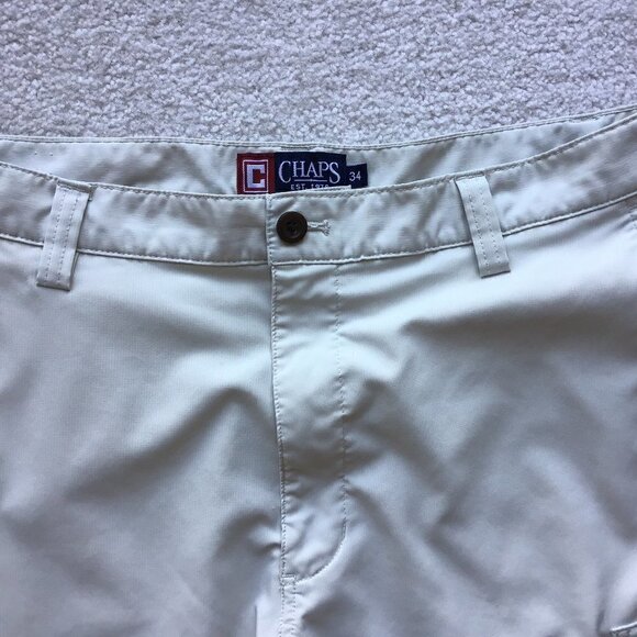 CHAPS CARGO SHORTS BEIGE SIZE 34 - Picture 3 of 7